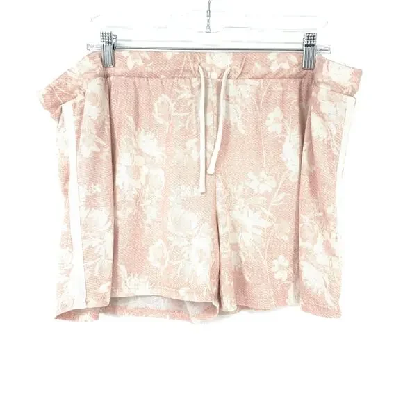 Lucky Brand Women's Size XXL Floral Top & Short 2 Piece Pajama Set Pink Cream - Picture 2 of 10